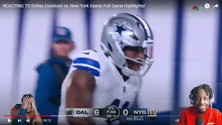 Reacting To JayWillySilly REACTING TO Dallas Cowboys vs. New York Giants Full Game Highlights!