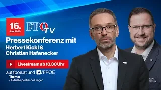 FPÖ-Pressekonferenz mit Herbert Kickl: „Die aktuellen politischen Entwicklungen!“