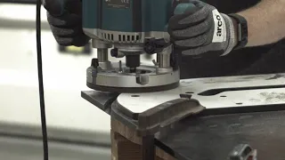 Cutting a radius on an Aria® product