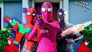 TEAM SPIDER-MAN NERF WAR IN REAL LIFE | Where Is SPIDER-GIRL ?? ( Awesome Live Action ) - Bunny Life