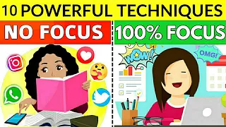 10 SECRET TIPS TO STAY FOCUS | HOW TO STUDY WITH FULL CONCENTRATION 100% EFFECTIVE TRICKS & HACKS