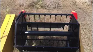 Sampo 2010 cutting OSR Trial Plots with side knifes fitted