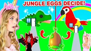 JUNGLE EGGS DECIDE WHAT WE BUILD IN ADOPT ME! (ROBLOX)