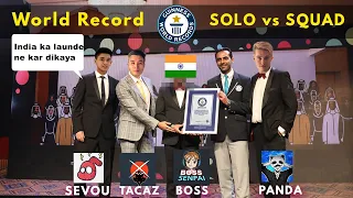 SOLO VS SQUAD - world record |  tacaz | levinho | sevou | panda | boss senpai | pubg mobile