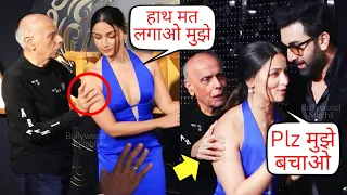 Alia Bhatt UNCOMFORTABLE With Creepy Father Mahesh Bhatt Touching Her In Front Of Paparazzi