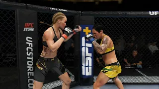 Valentina Shevchenko vs Jessica Andrade - UFC 261 Flyweight Title Full Fight Highlights (UFC 4)