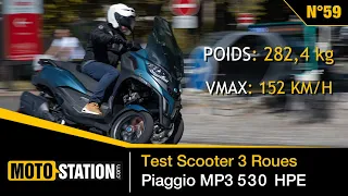 Essai Piaggio MP3 530 hpe Exclusive 2022 : Modernisé !!!