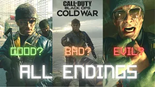 Black Ops COLD WAR - All Endings (Good, Bad, Evil) - 4K Gameplay *SPOILER WARNING*