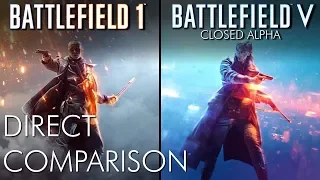 Battlefield 1 vs Battlefield V (ALPHA) | Direct Comparison