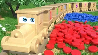 Wooden Train Jimmy Adventures - Toy Rainbow Building Blocks Delivery