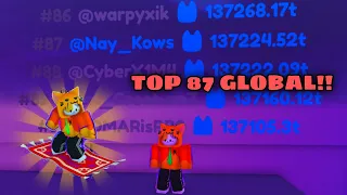 OMG! 🙀 I AM THE #87 GLOBAL LEADERBOARD IN PET SIMULATOR X!