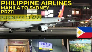 Philippine Airlines: Business Class | Manila to Sydney PR211 - WONDERFUL Night Flight ✈️🌙🛏️💤