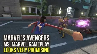 Marvel Avengers Game NEW FOOTAGE Shows MS. Marvel, New Outfits & More (Marvel's Avengers Gameplay)