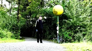 A Scale Model (1:1 Billion) of our Solar System by Bicycle (Planetenweg Emmenbrücke)