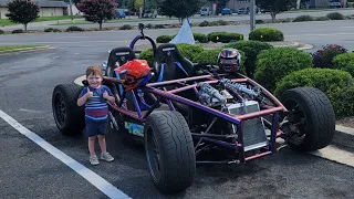 Ariel atom  vs 900hp c7 zo6 corvette  40 roll Atom was on low boost 300whp and got gapped lol