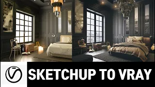 Vray VS Lumion | Sketchup Interior rendering  | Part 1. Vray