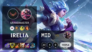 Irelia Mid vs LeBlanc - KR Grandmaster Patch 12.3