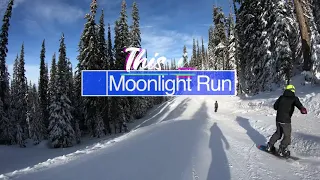 This is Moonlight Run POV at Big White Ski Resort (4k)