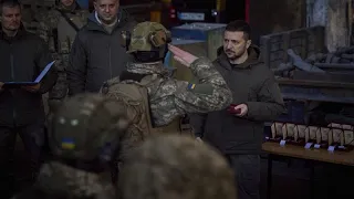 Ukraine’s president visits the frontline city of Bakhmut