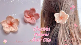 Crochet Flower Hair Clip ♡ | Crochet Gift Ideas | Móc Kẹp Tóc Hoa Sứ