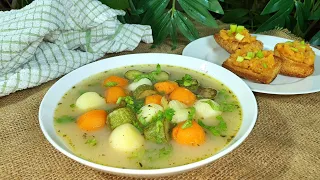 This potato soup is like medicine for my stomach!  I eat this soup day and night! Healthy!