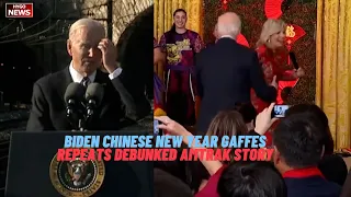 Biden Chinese New Year gaffes; repeats Debunked Amtrak Story, jokes