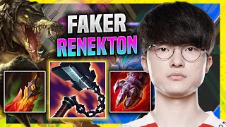 FAKER DESTROYING WITH RENEKTON! - T1 Faker Plays Renekton Mid vs Quinn! | Season 11