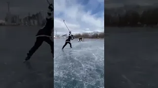 Pond hockey SZN is coming! #hockey #pondhockey #odrheaven #toronto #pavelbarber #shorts