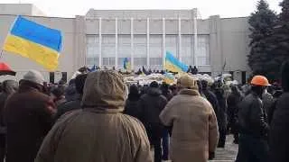 Полтава. Евромайдан 26.01.14 Выступление Баранова