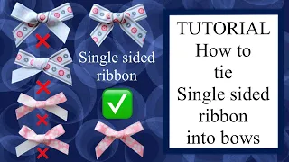 🎀 🎁 How to Tutorial Tie a perfect bow with single sided ribbon cardmaking velvet grosgrain satin DIY