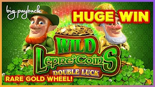 RARE GOLD WHEEL → Huge Win! Wild Lepre'Coins Double Luck Slot!