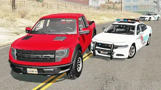 Realistic Police Chases #24 - BeamNG drive (4K)