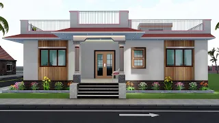village home plan with 4 bedroom | beautiful village house design @ My home plan I village home