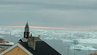 clouded daÿ prayers day Ilulissat 26.4.24