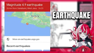 Earthquake hit indonesian during ollie's stream 【Hololive SUB ENGLISH】