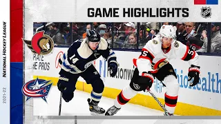 Senators @ Blue Jackets 1/23/22 | NHL Highlights