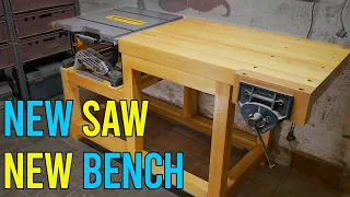 Making a wood bench with built in table saw || RotarySMP