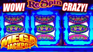 DOUBLE DIAMOND RESPIN MASSIVE JACKPOTS! HIGH LIMIT SLOT MACHINE