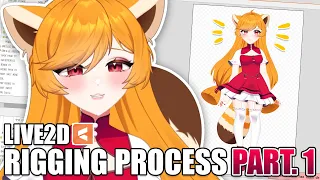 【 LIVE2D - TIME LAPSE 】Erumo | Fullbody Vtuber model | PART 1