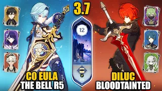 F2P C0 Eula The Bell & Diluc Burgeon Team | Spiral Abyss 3.7/3.8 Floor 12 9 Stars | Genshin Impact