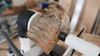 Wood Turning a Log into a Basic Bowl