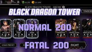 BLACK DRAGON TOWER FATAL & NORMAL 200 / MORTAL KOMBAT MOBİLE 2024