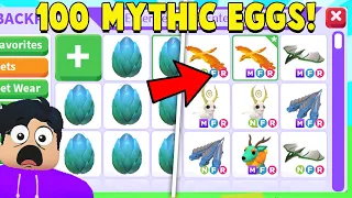We OPENED 100 *NEW* MYTHIC EGGS in Adopt Me!