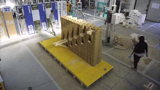 3D Printed earth staircase wall with Crane WASP | IAAC OTF | Timelapse