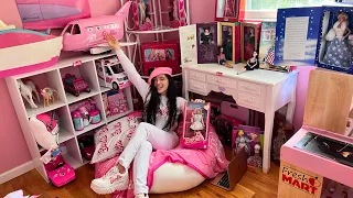 CONVIERTO EL CUARTO DE MIS BEBÉS EN EL MUNDO ROSA DE BARBIE / PINTANDO TODO EL CUARTO ROSADO😱