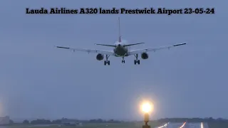 Lauda Airlines A320 lands Prestwick