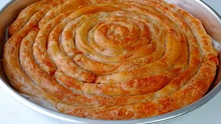 O Kadar KOLAY ki HERKES Yapabilir 🤚Sadece UN, SU, TUZ ile ❗Çıtır Çıtır El Açması kolay börek tarifi💯