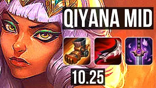 QIYANA vs JAYCE (MID) | 700+ games, 9/3/7, Dominating | KR Master | v10.25