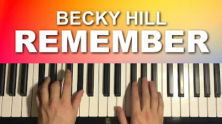 Becky Hill - Remember (Acoustic) (Piano Tutorial Lesson)