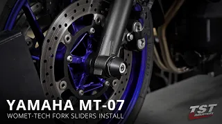 How to install Womet-Tech Fork Sliders on a 2021+ Yamaha MT-07 by TST Industries